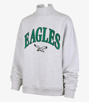 Philadelphia Eagles ’47 Women’s Vantage Mock Neck Fleece Pullover Sweatshirt
