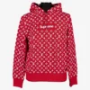 Louis Vuitton x Supreme Logo hoodie For Unisex