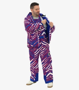 Zubaz Buffalo Bills Zebra Royal Bleacher Blazer Snow Jacket