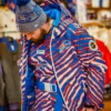 Unisex Zubaz Buffalo Bills Zebra Royal Bleacher Blazer Snow Jacket