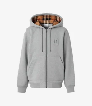 Burberry-Grey-Zip-Up-Hoodie-For-Unisex