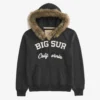 Unisex Faux Fur Trim Zip-Up Big Sur Graphic Hoodie