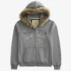 Unisex-Stylish-Faux-Fur-Trim-Hoodie-with-Logo-Graphic