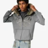 Stylish-Faux-Fur-Trim-Zip-Up-Hoodie-with-Logo-Graphic